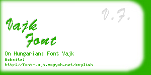 vajk font business card
